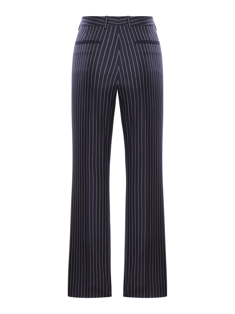 STRIPED WOOL TROUSERS