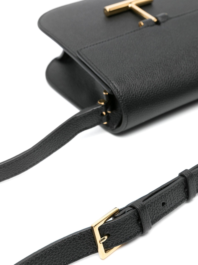 Hanging-T-hardware leather bag