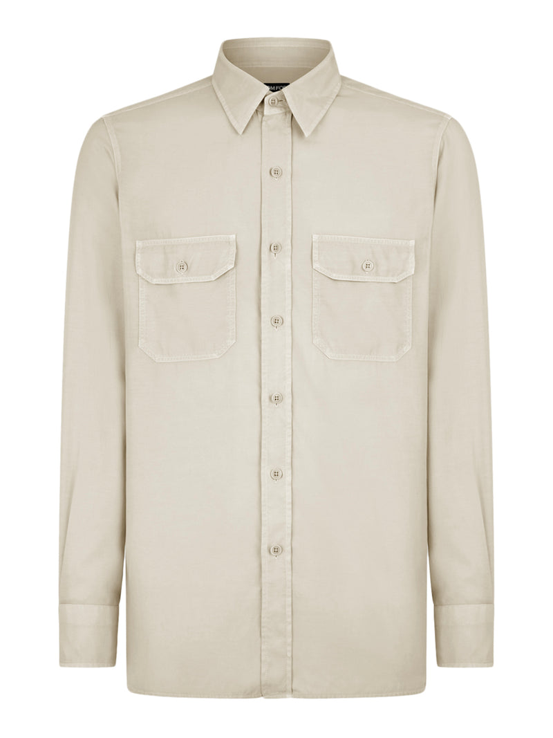 FLUID LIGHT TWILL MILITARY SHIRT