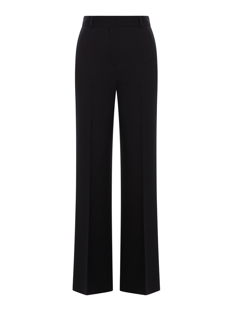 VISCOSE AND VIRGIN WOOL FLARE TROUSERS