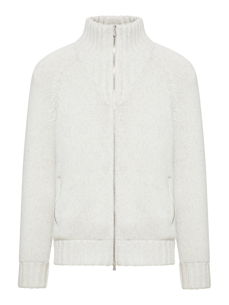 PADDED CASHMERE CARDIGAN