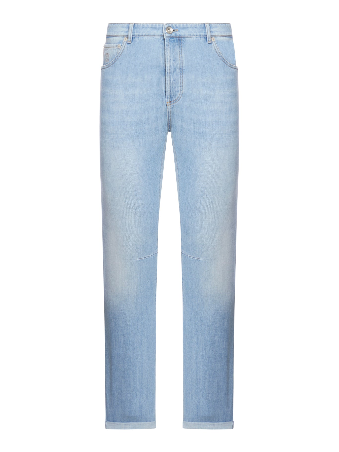 Mid-rise tapered jeans