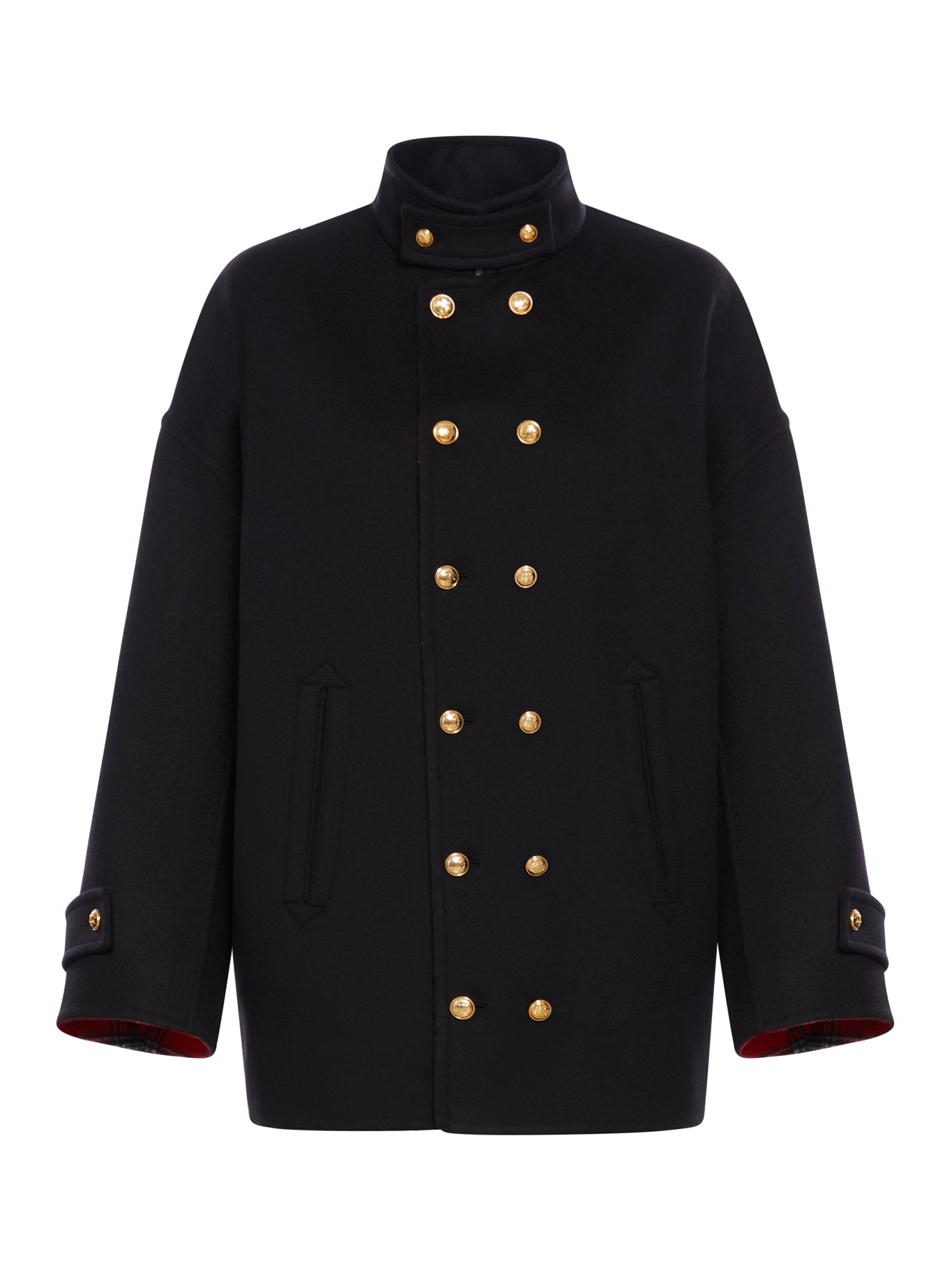 COAT WITH A ROUNDED LINE IN DOUBLE FACE WOOL