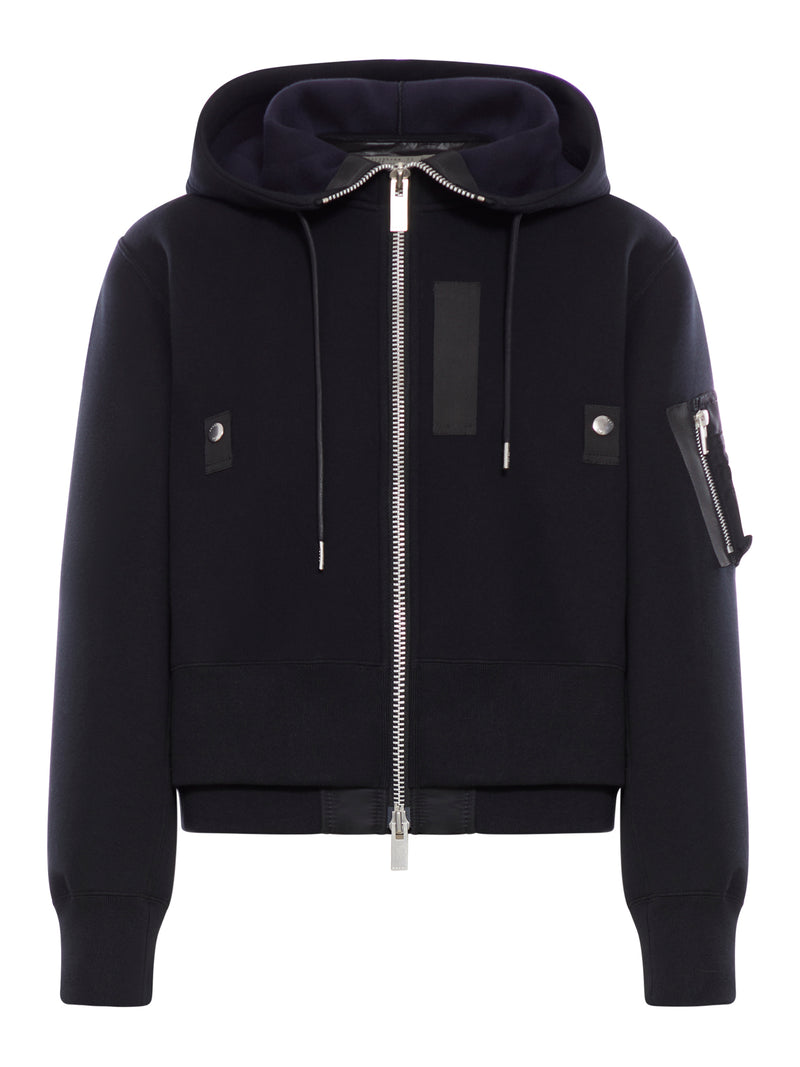 HOODIE WITH NYLON INSERTS