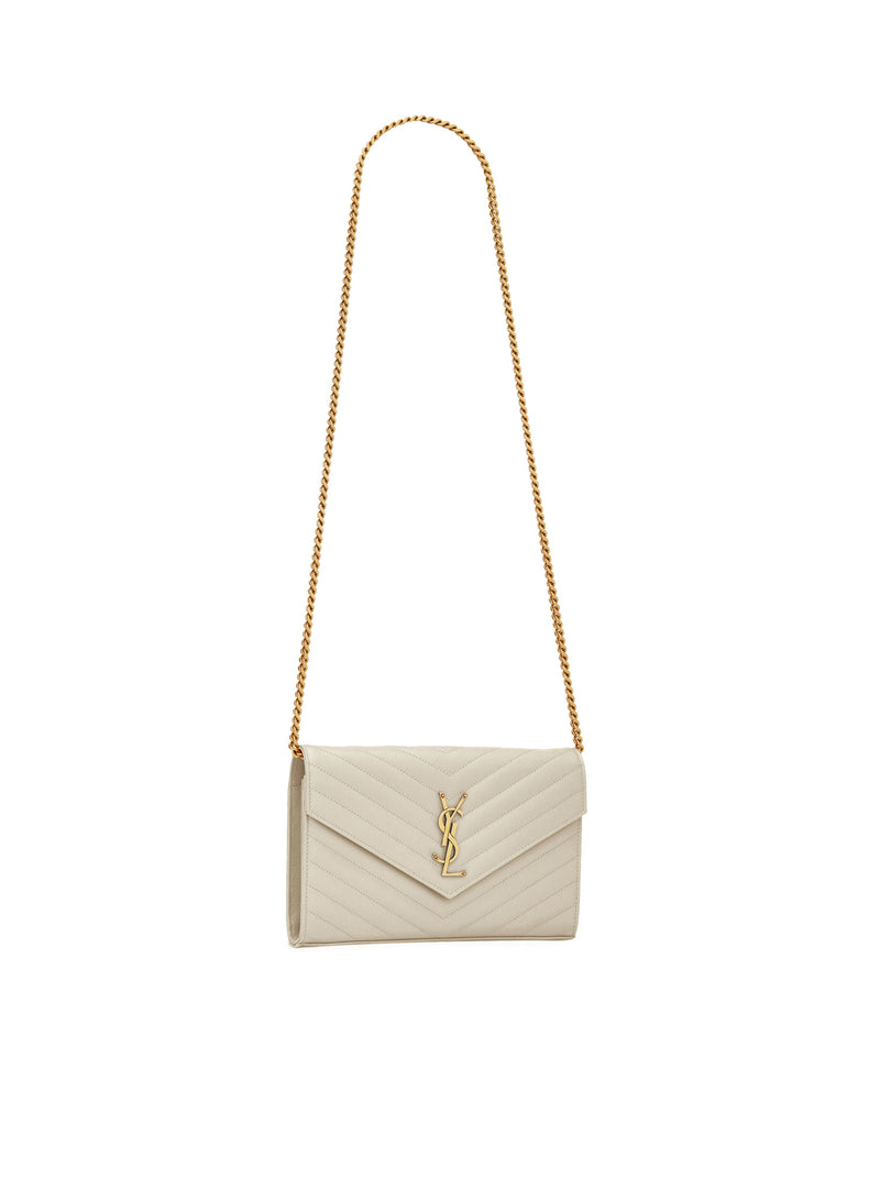 CLASSIC CASSANDRE CHAIN POUCH IN GRAIN DE POUDRE LEATHER