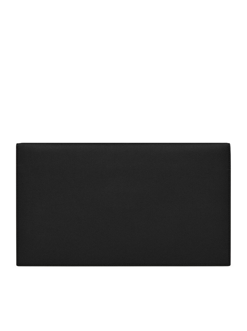 UPTOWN CLUTCH IN GRAIN DE POUDRE EMBOSSED LEATHER