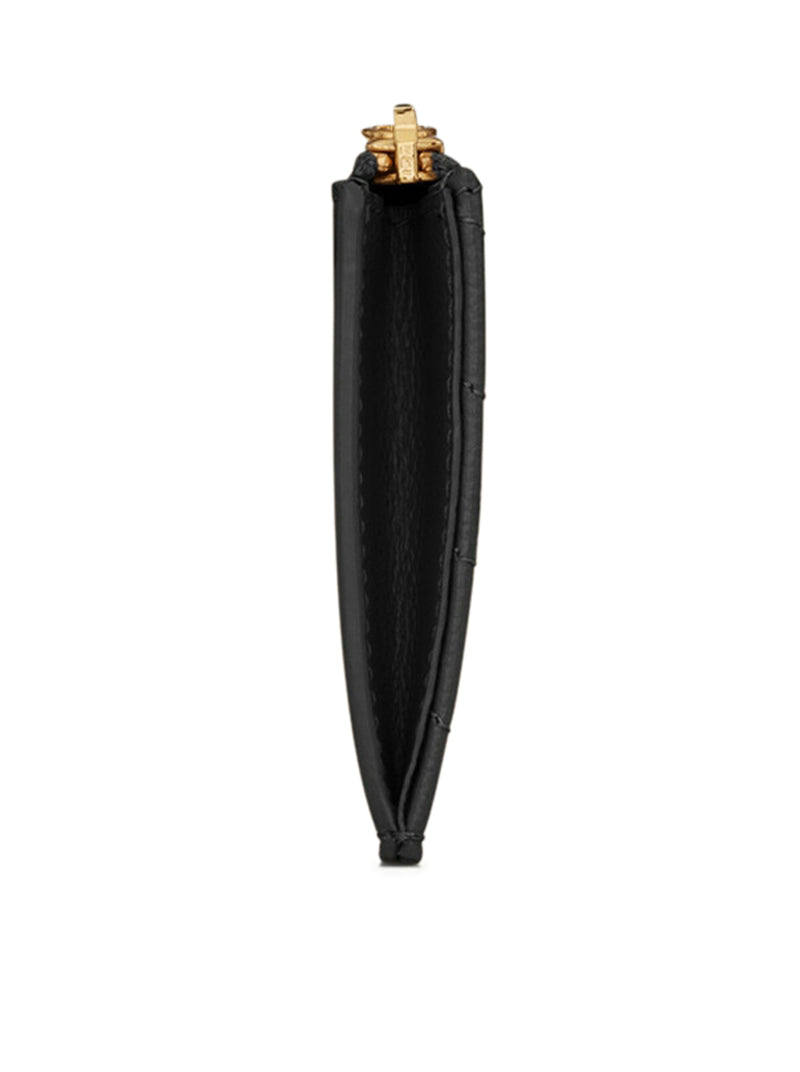 CASSANDRE MATELASSÉ FRAGMENTS CARD HOLDER WITH ZIP IN POWDER GRAIN EMBOSSED LEATHER