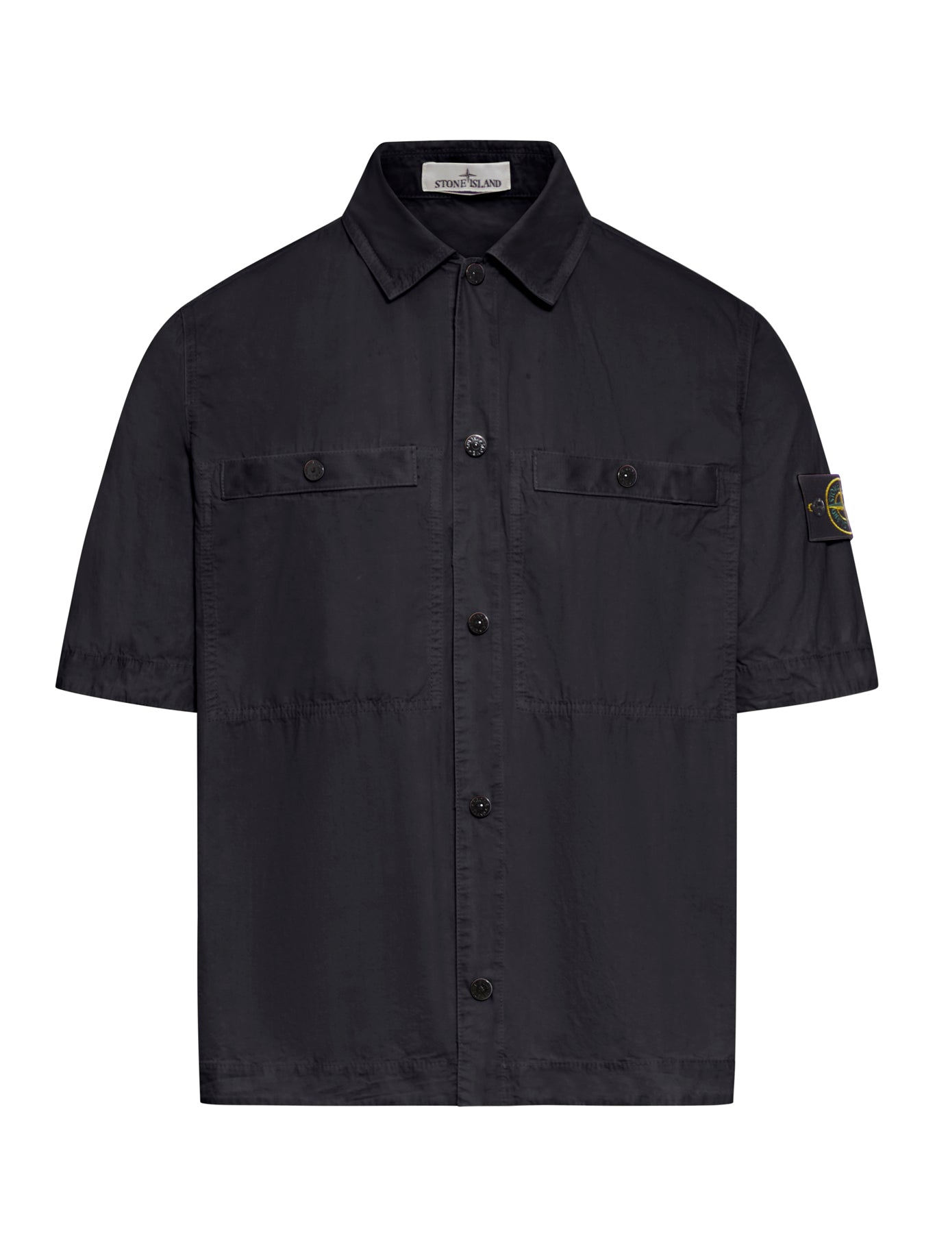 COMPASS LOGO SHORT SLEEVE COTTON SHIRT