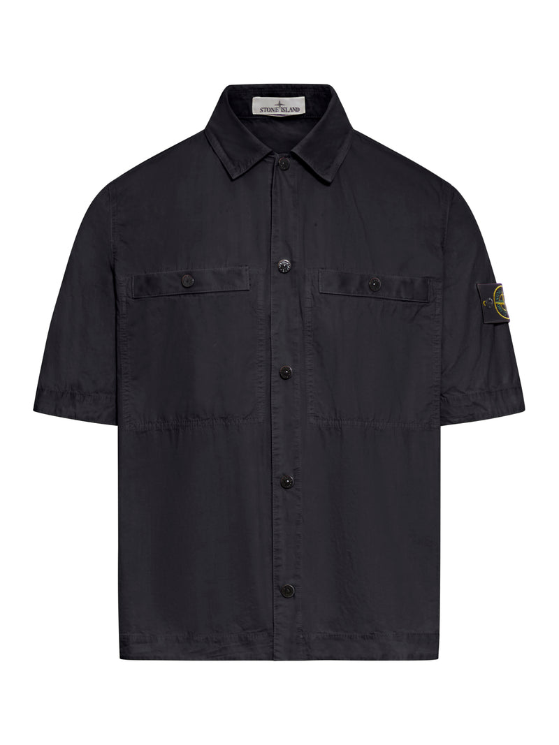 COMPASS LOGO SHORT SLEEVE COTTON SHIRT