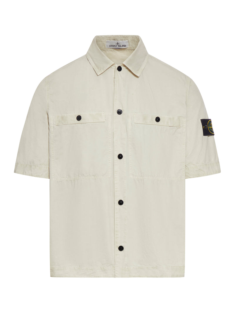 COMPASS LOGO SHORT SLEEVE COTTON SHIRT