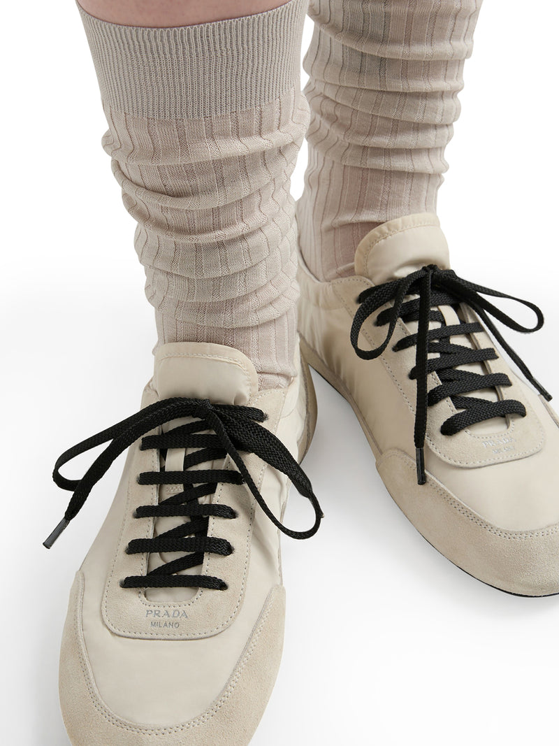 COLLAPSE SNEAKERS IN RE-NYLON AND SUEDE