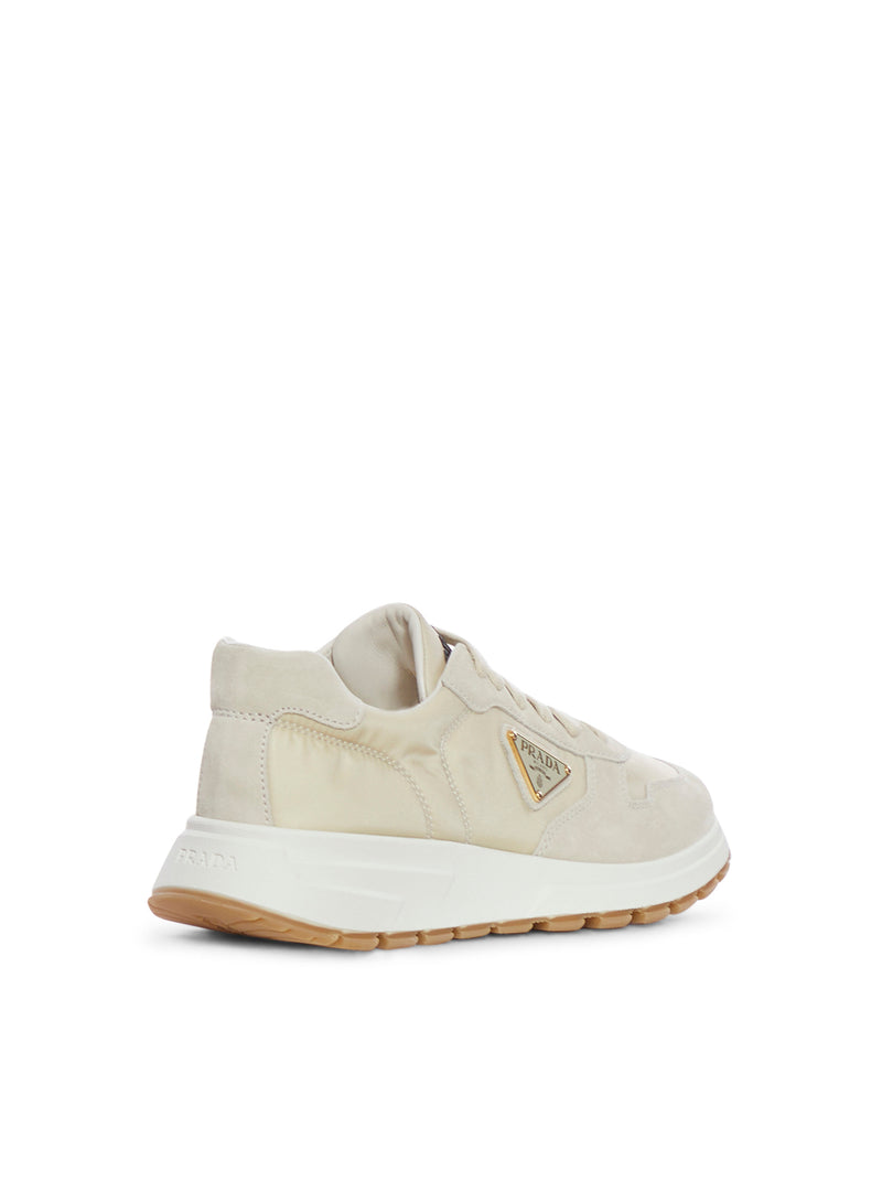 PRAX 01 SNEAKERS IN RE-NYLON AND SUEDE