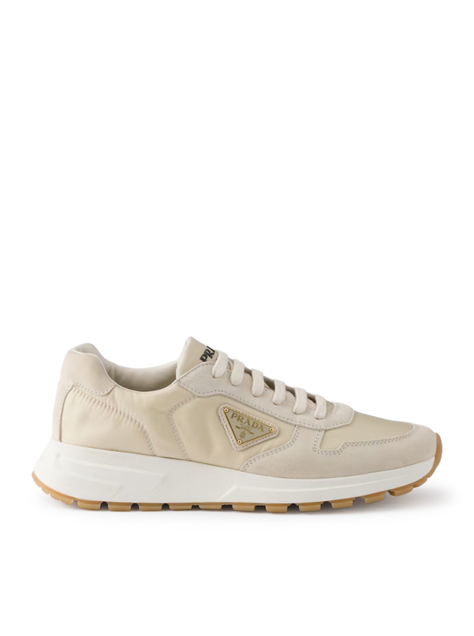 PRAX 01 SNEAKERS IN RE-NYLON AND SUEDE LEATHER