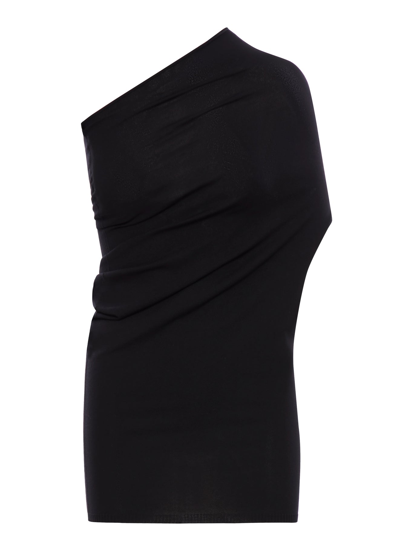 ONE SHOULDER VISCOSE MINI DRESS