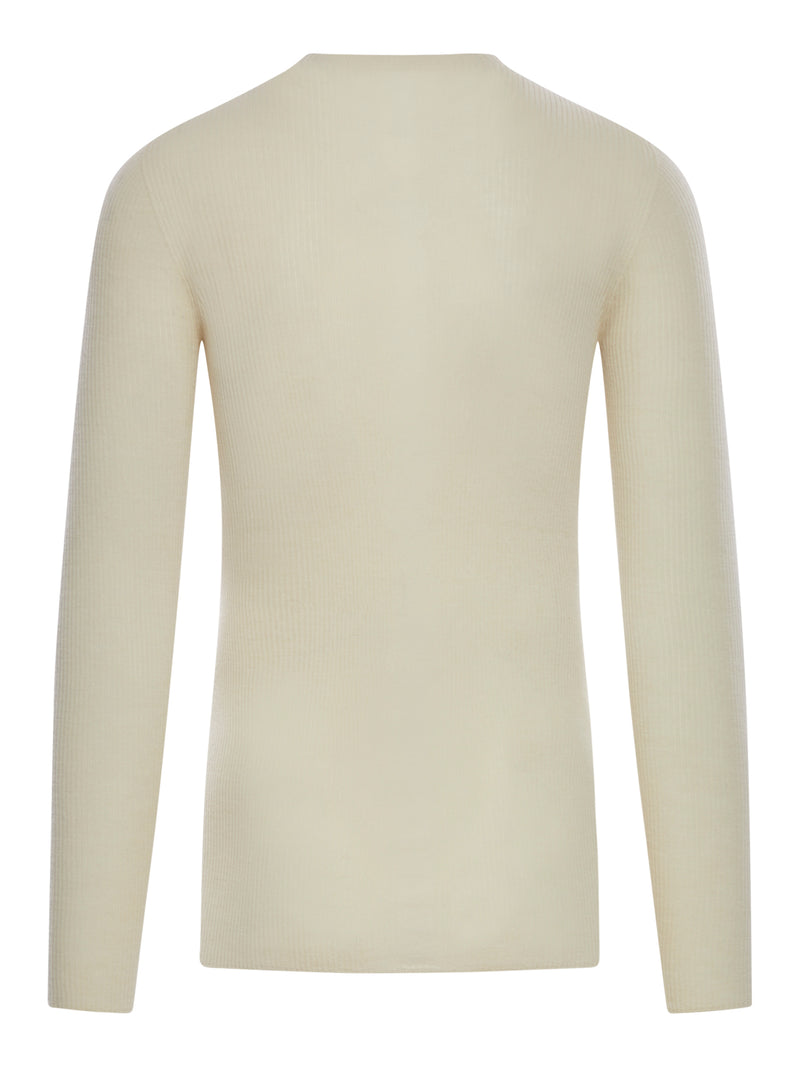 WOOL SWEATER IN SEMI-TRANSPARENT FABRIC