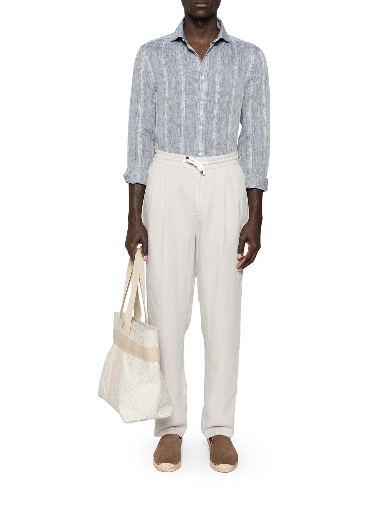 LINEN TROUSERS WITH DRAWSTRING