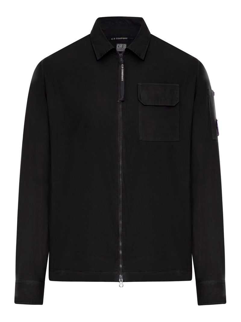 GABARDINE OVERSHIRT WITH ZIP