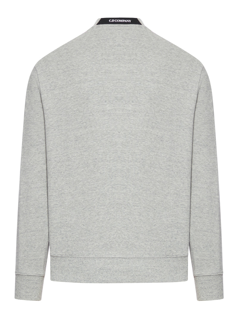 CREWNECK SWEATSHIRT IN COTTON DIAGONAL RAISED FLEECE LENS