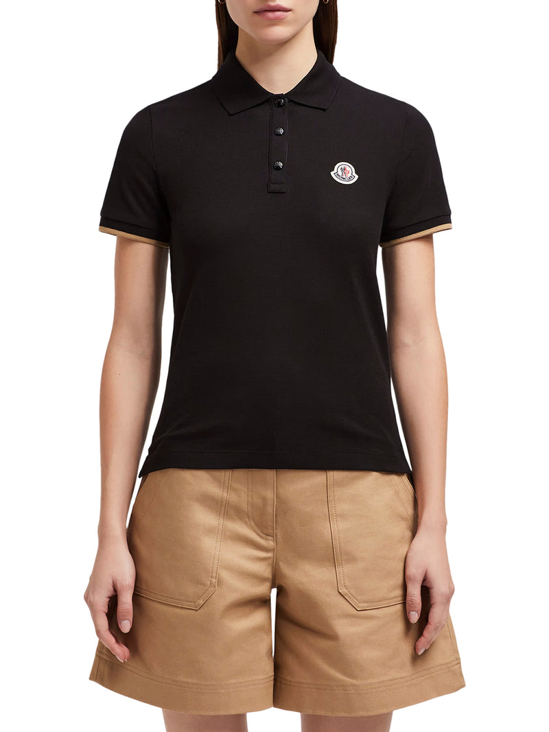 LOGO PATCH COTTON PIQUET POLO SHIRT