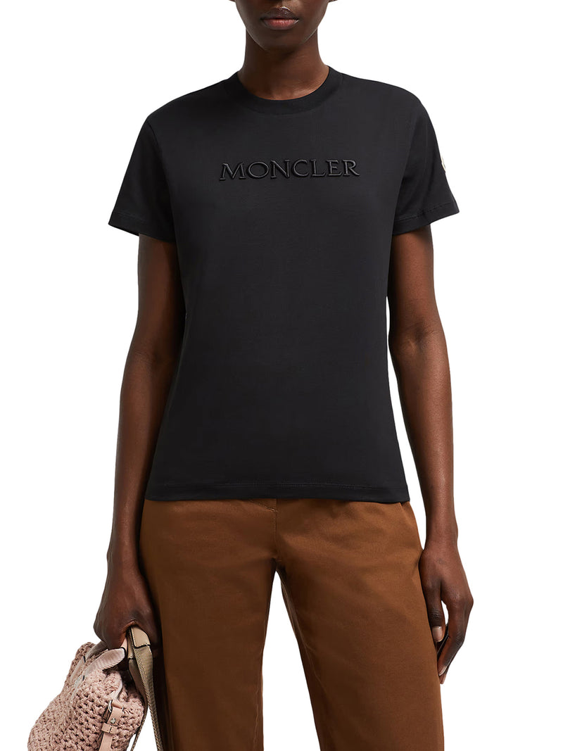 EMBROIDERED TONAL LOGO COTTON T-SHIRT