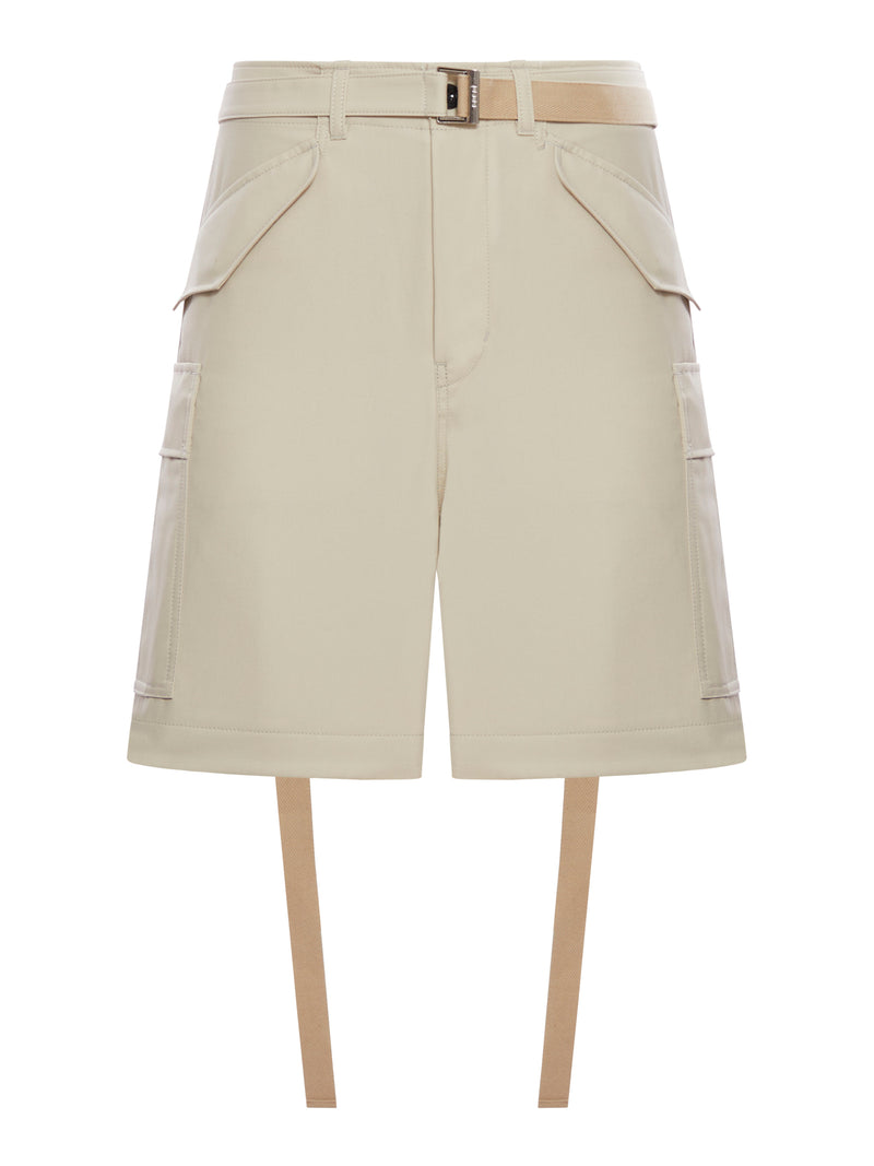 COTTON TWILL BERMUDA SHORTS