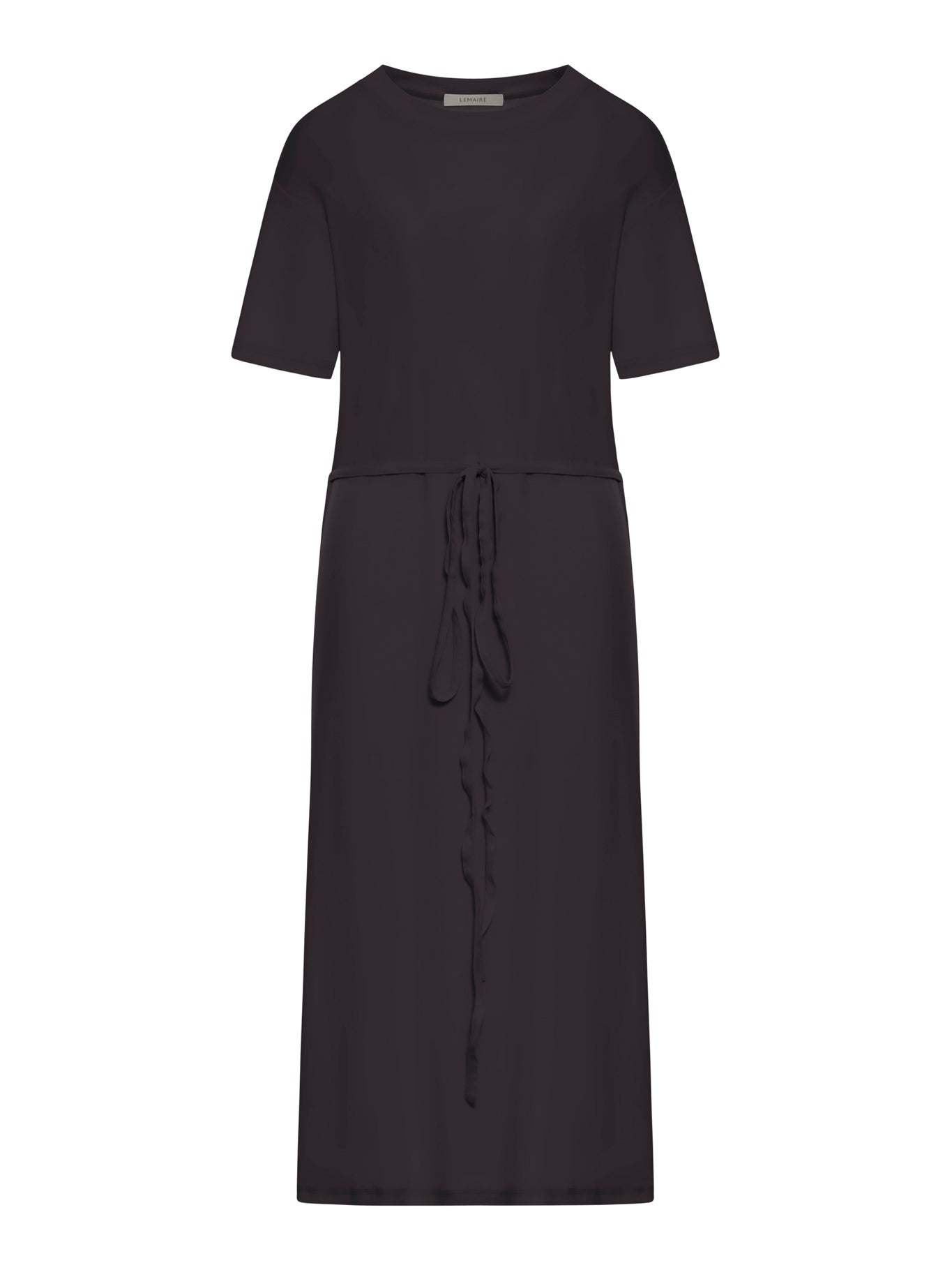 RIBBED T-SHIRT DRESS WITH BELT