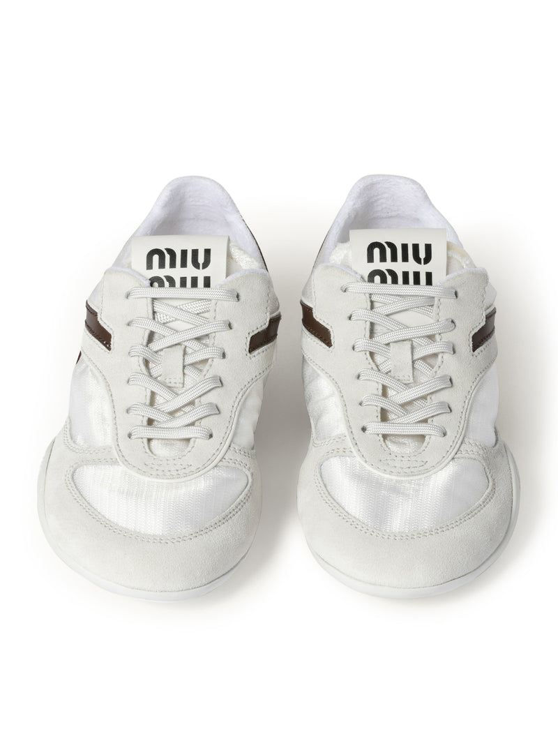 GYMNASIUM SNEAKERS IN TECHNICAL FABRIC AND SUEDE