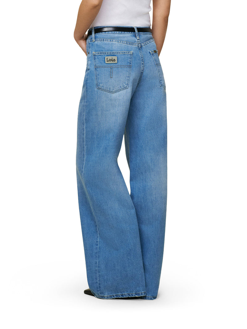 SKATER LOOSE WIDE LEG JEANS