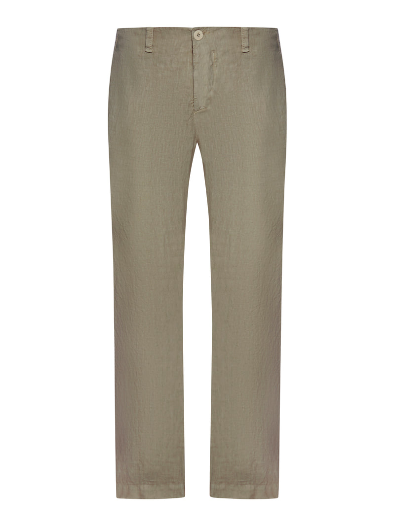 REGULAR LINEN TROUSERS