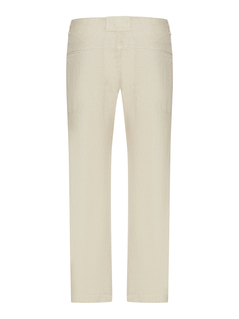 REGULAR LINEN TROUSERS
