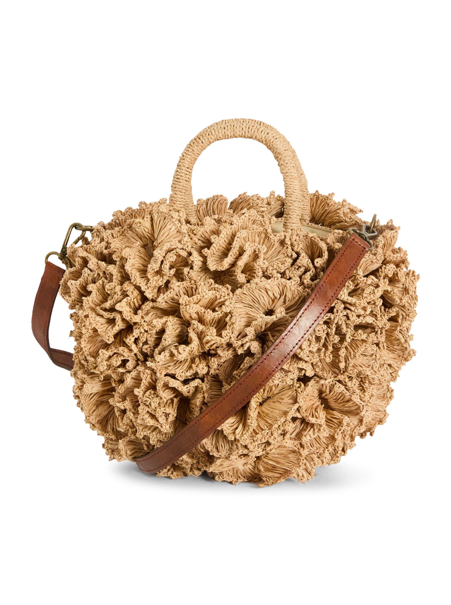 CORAL RAFFIA BAG