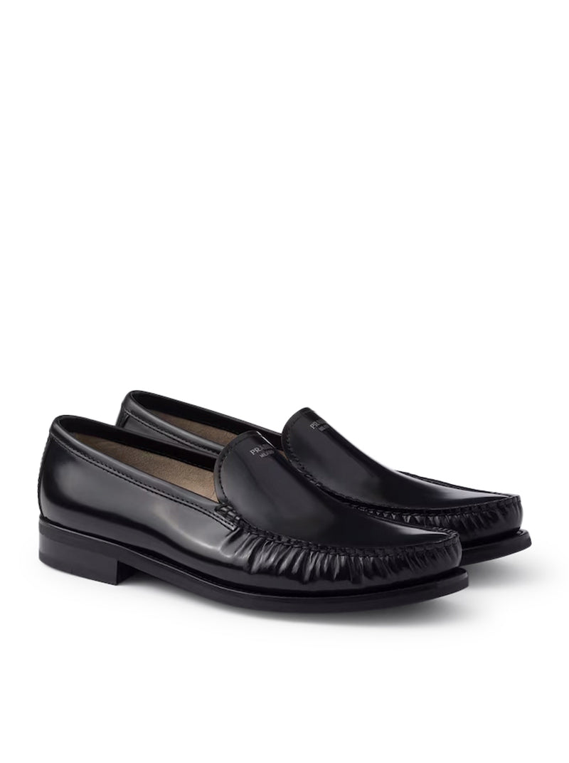 BRUSHED LEATHER LOAFERS