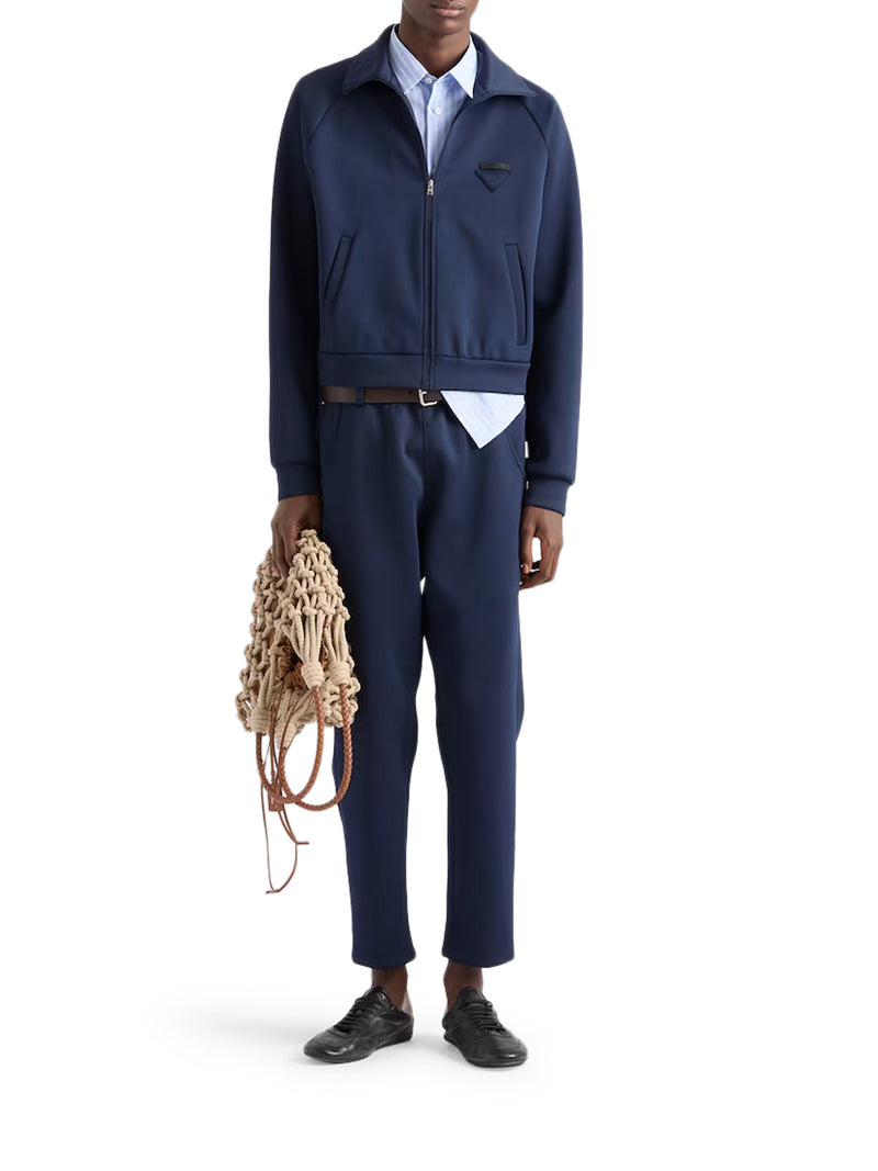 TECHNICAL FABRIC ZIP-UP SWEATSHIRT