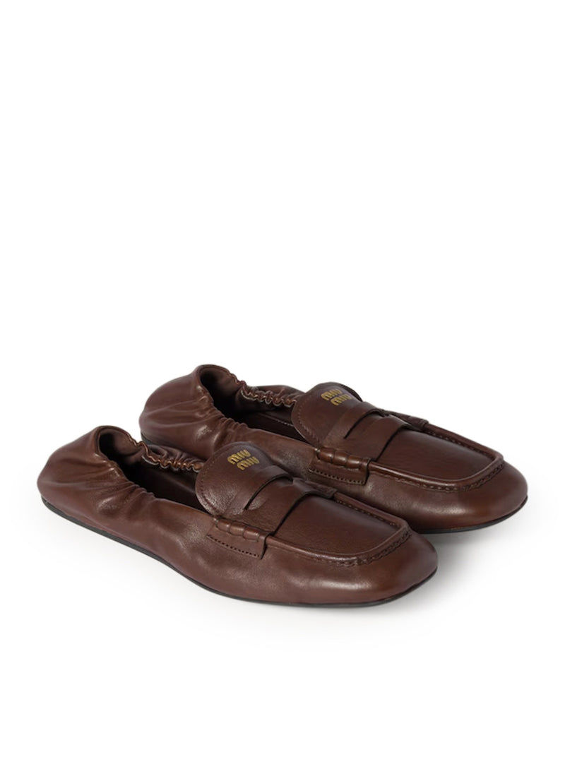 NAPPA LEATHER RUFFLED LOAFERS