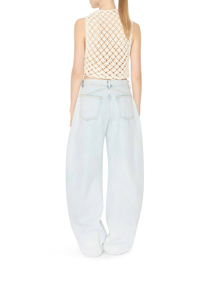 LOW WAIST ROUNDED JEANS