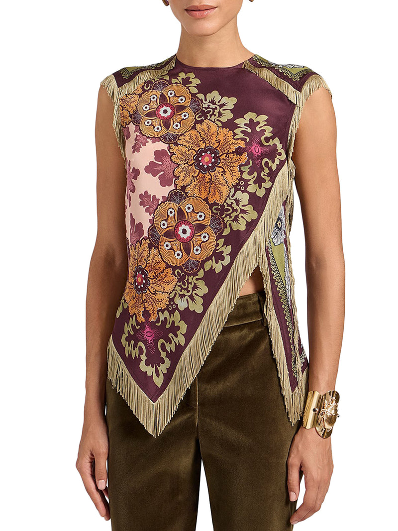 SILK FOULARD TOP