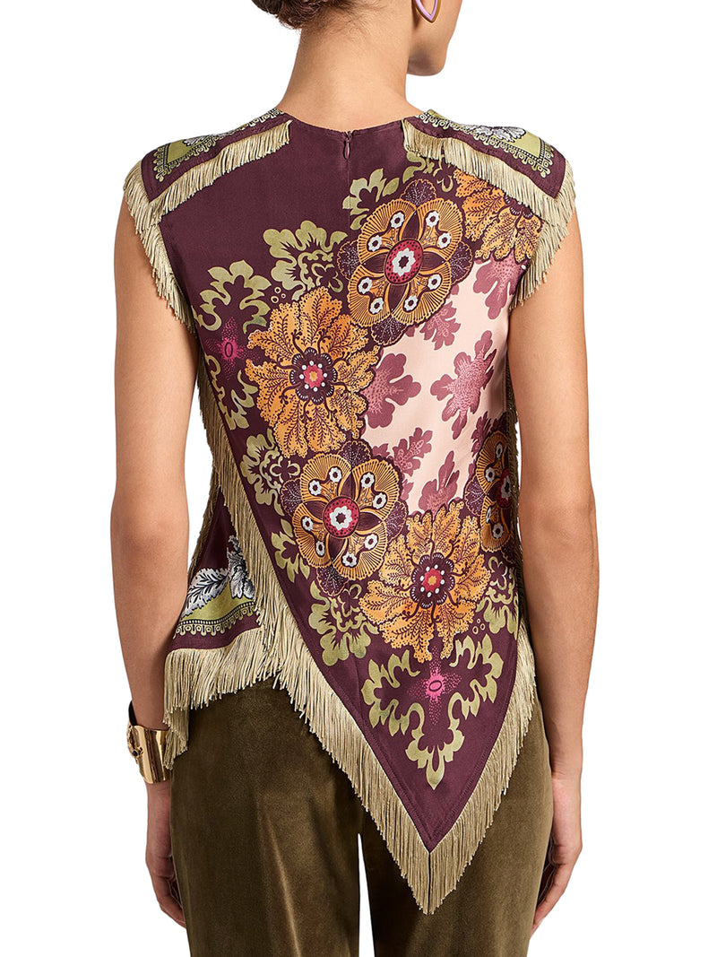 SILK FOULARD TOP