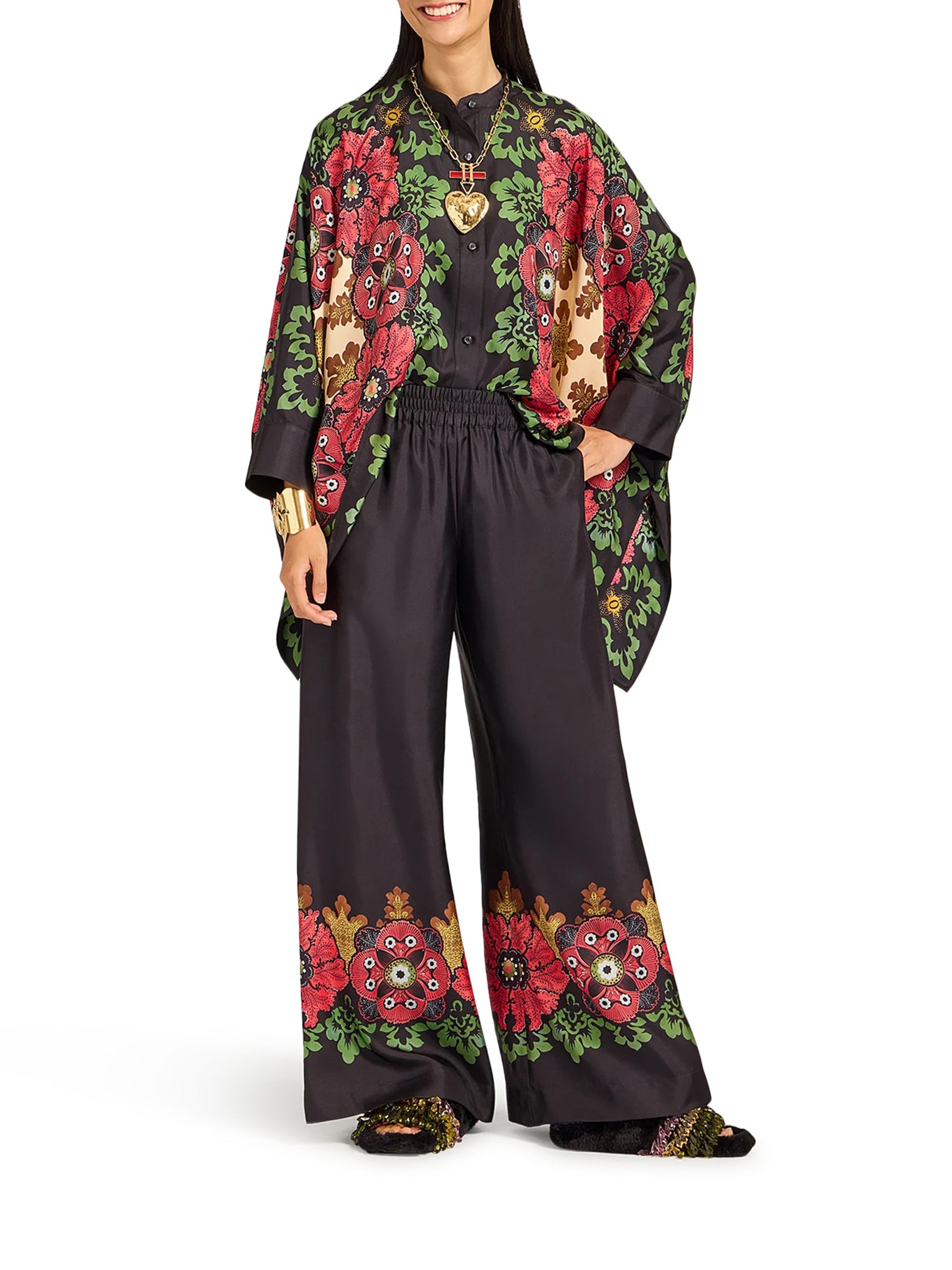SILK PALAZZO TROUSERS
