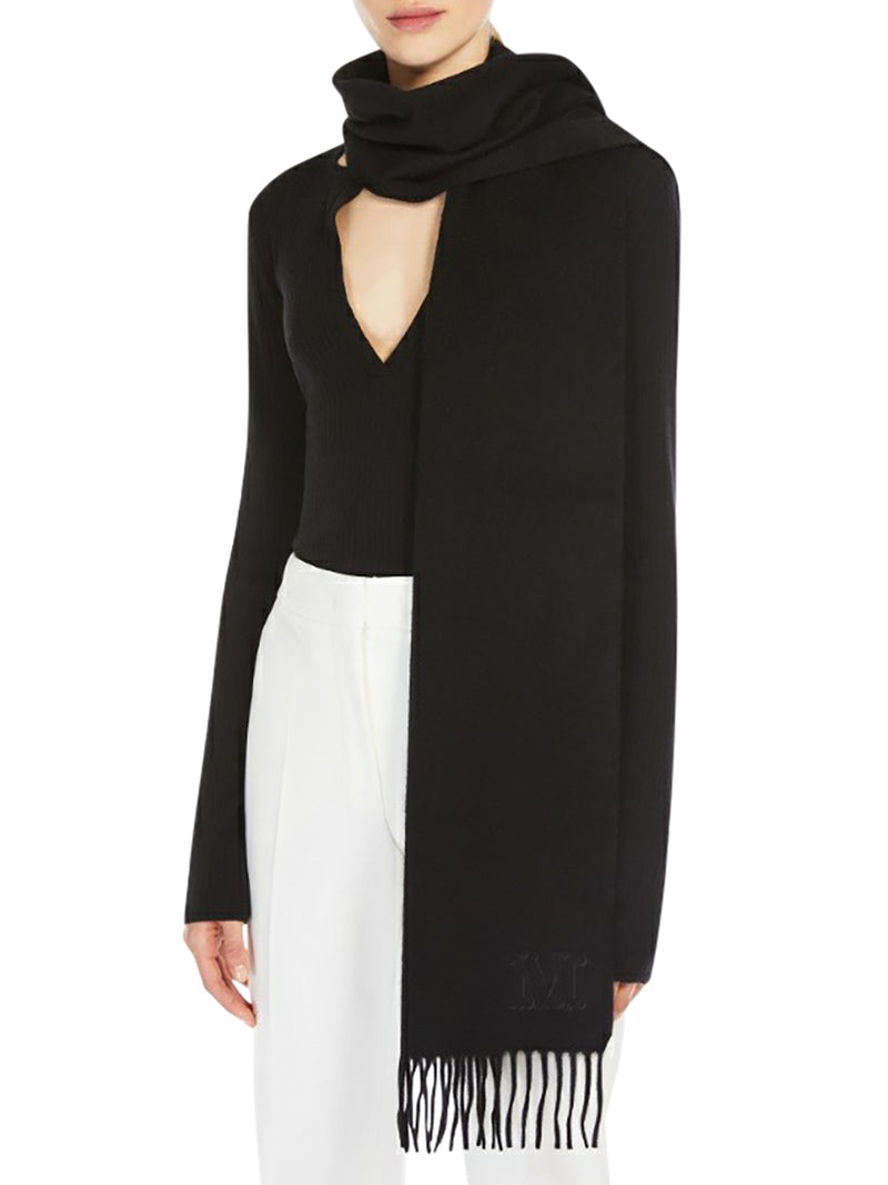 CASHMERE STOLE WITH MONOGRAM EMBROIDERY