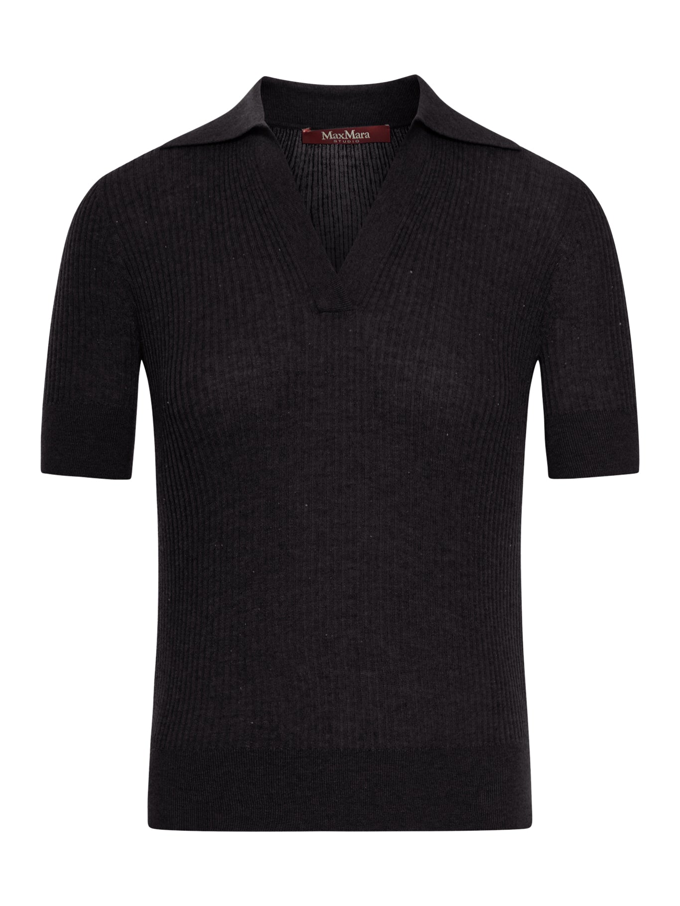 STRAW POLO IN WOOL AND SILK WITH SEQUINS