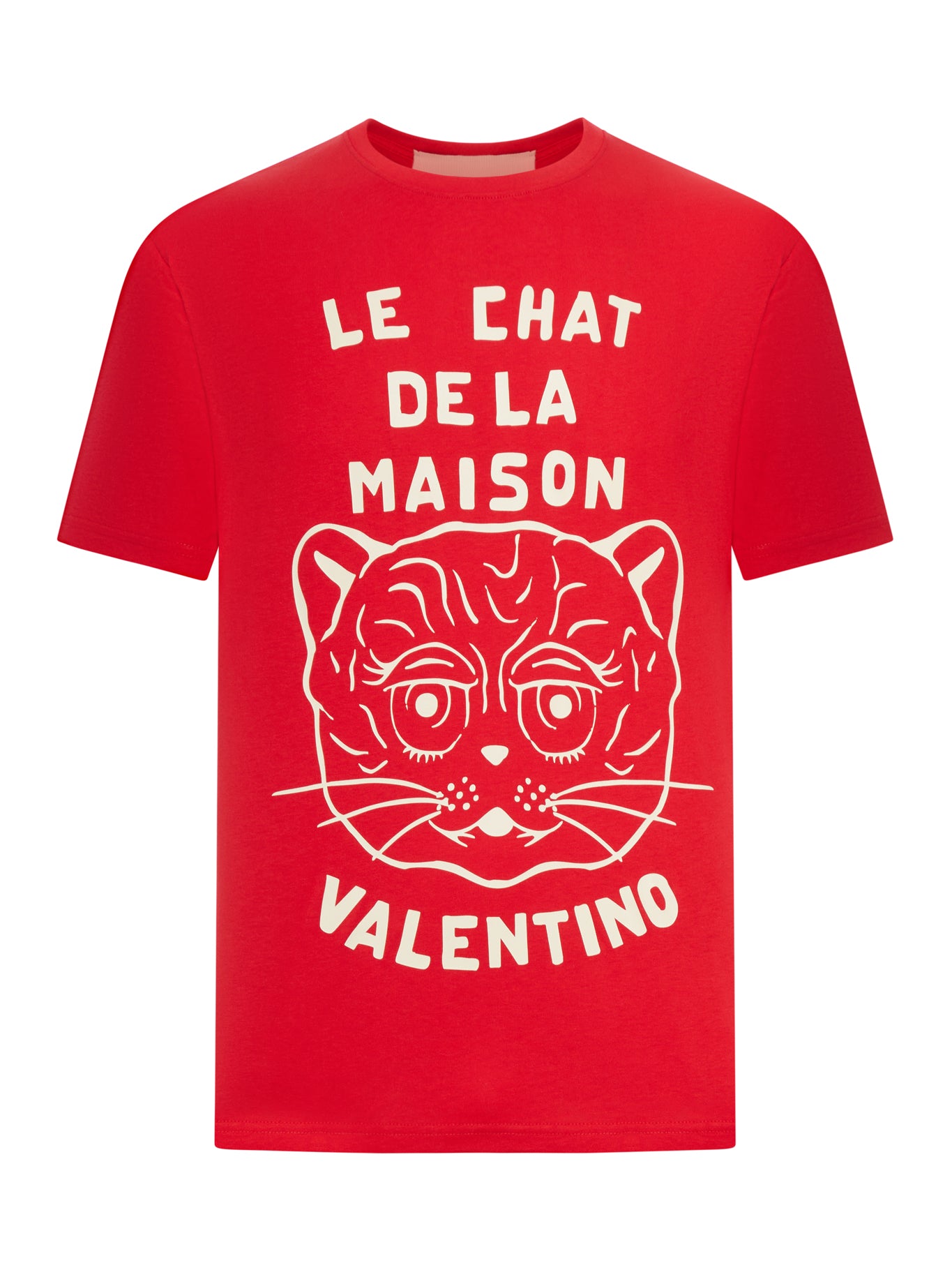 Tシャツ・カットソー VALENTINO Le Chat de la Maison cotton T-shirt Raspberry COTTON T-SHIRT WITH CHAT DE LA MAISON PRINT – Suit Negozi Row