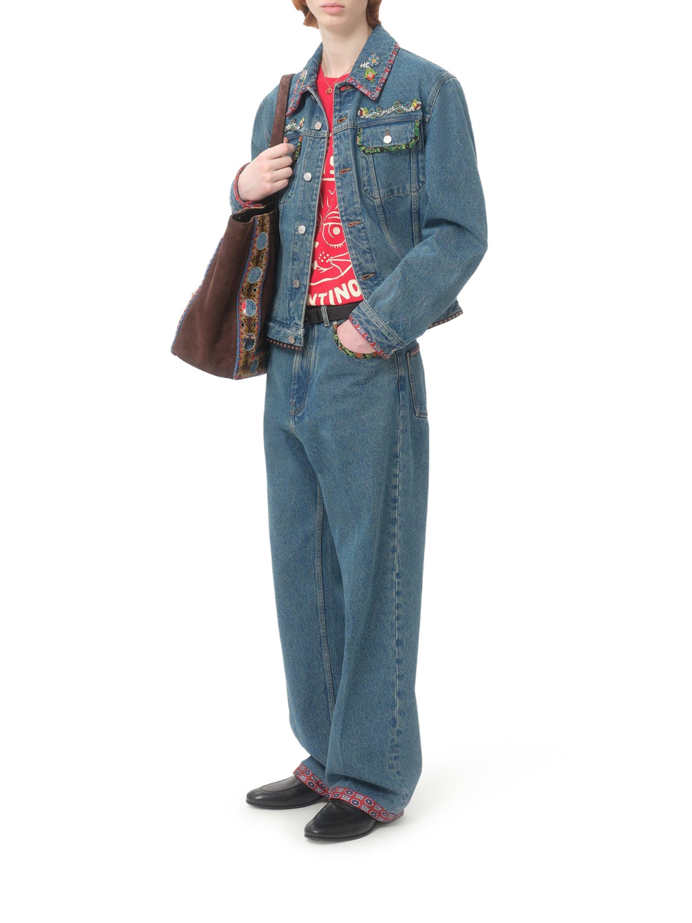 COTTON T-SHIRT WITH CHAT DE LA MAISON PRINT – Suit Negozi Row