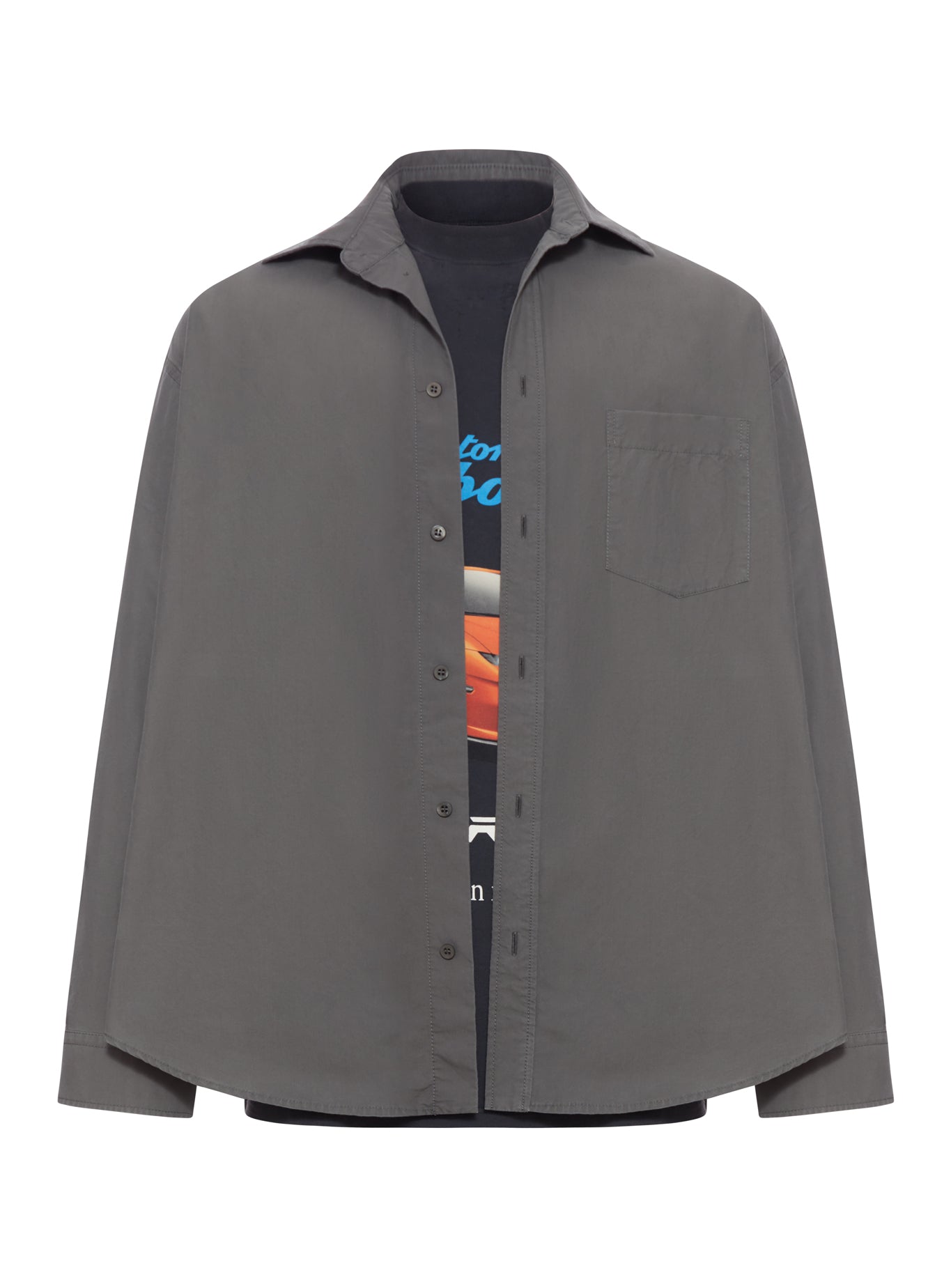 LAYERED POPLIN T-SHIRT