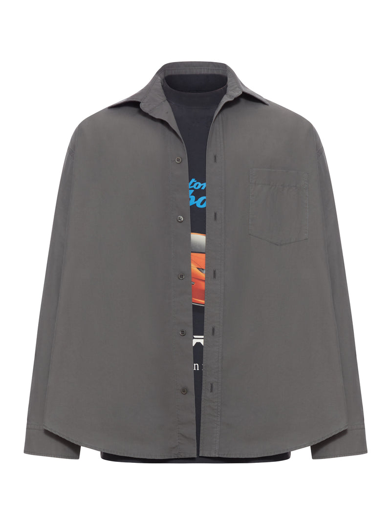 LAYERED POPLIN T-SHIRT