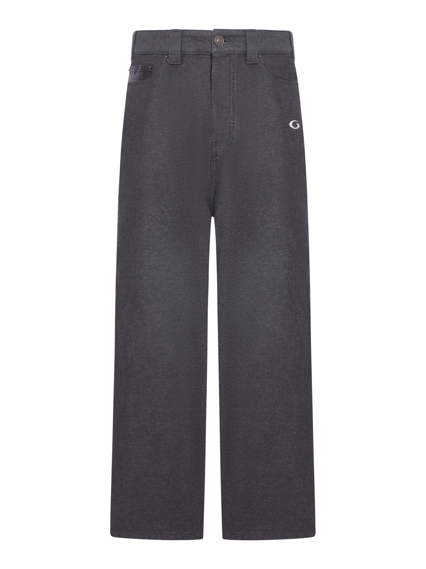 BAGGY TROMPE L`ŒIL PANTS IN COTTON DENIM