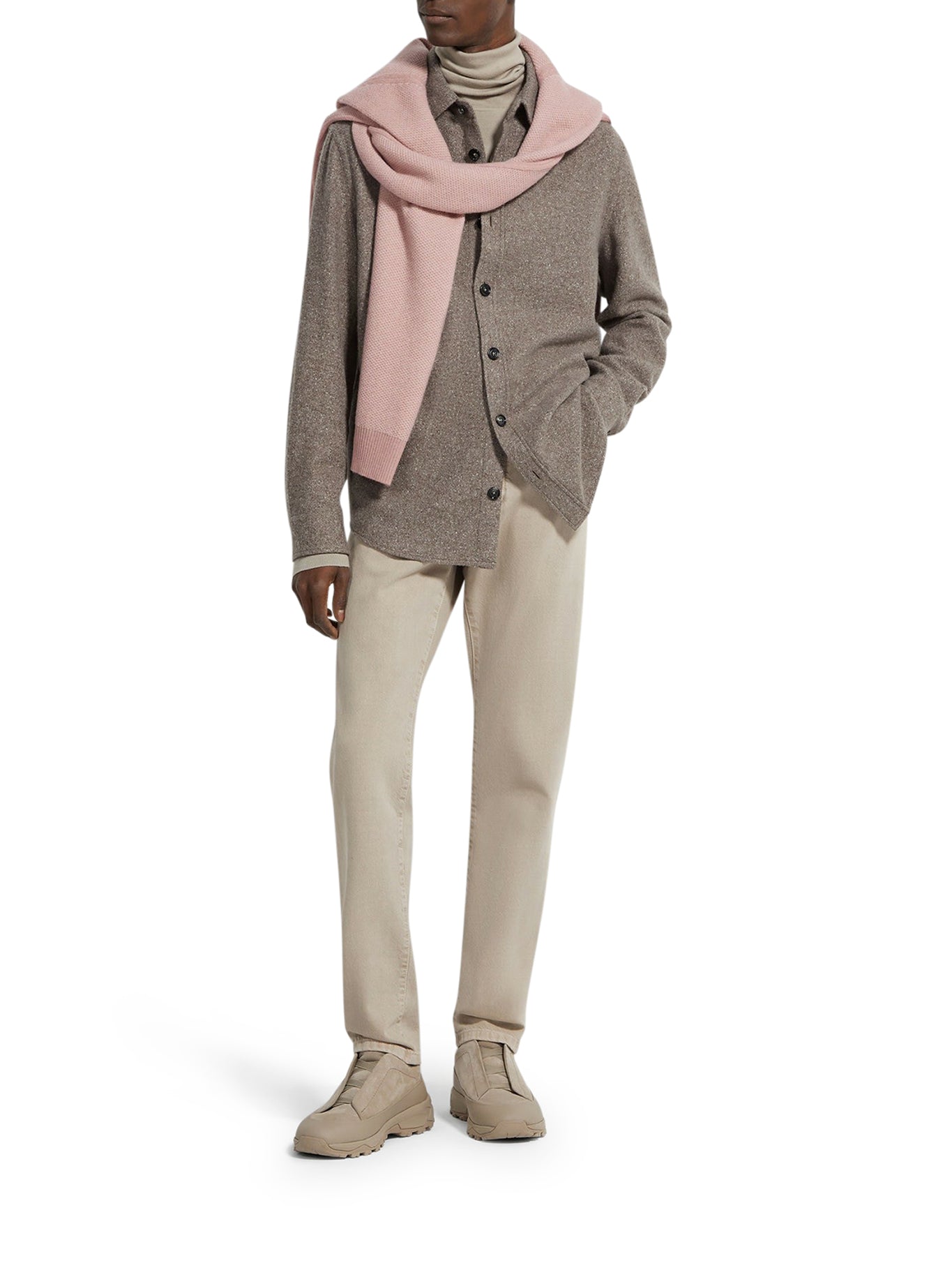 CASHMERE AND SILK OVERSHIRT