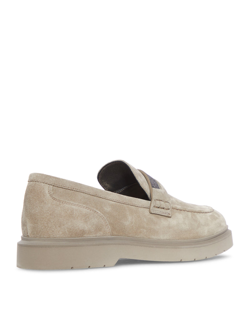 PENNY LOAFER IN SUEDE WITH MONILE