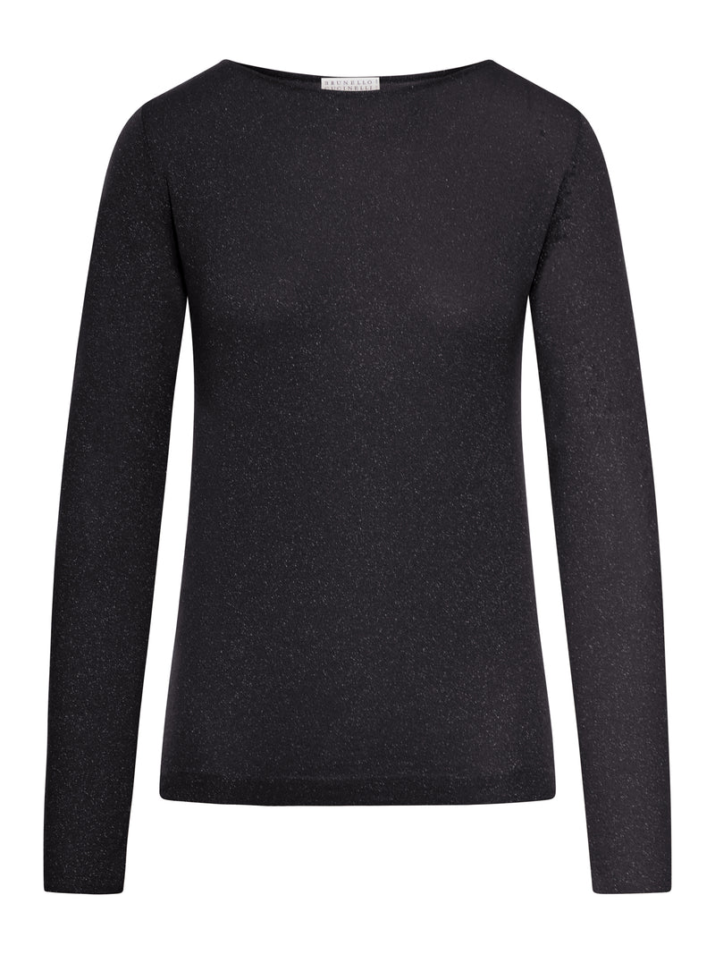 CASHMERE SWEATER WITH LUREX INSERTS