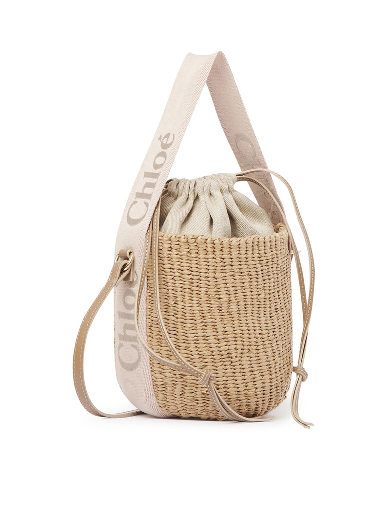 WOODY SMALL BASKET BAG IN NATURAL FIBRES