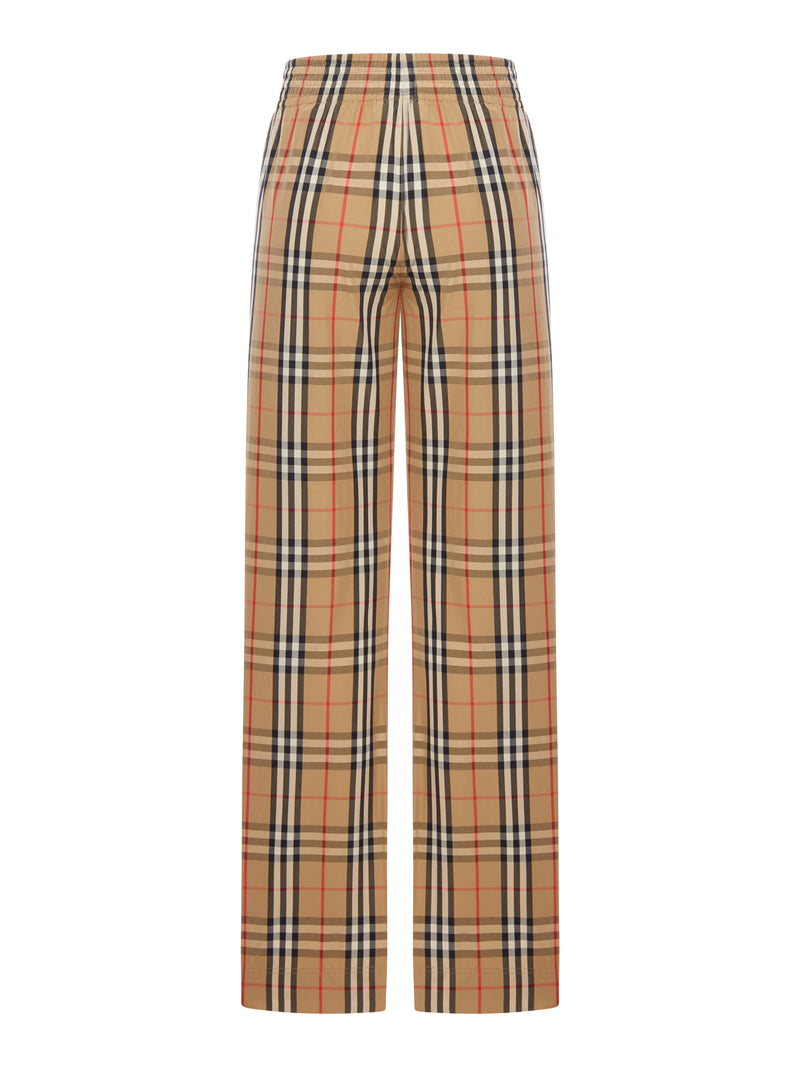 CHECK COTTON TROUSERS